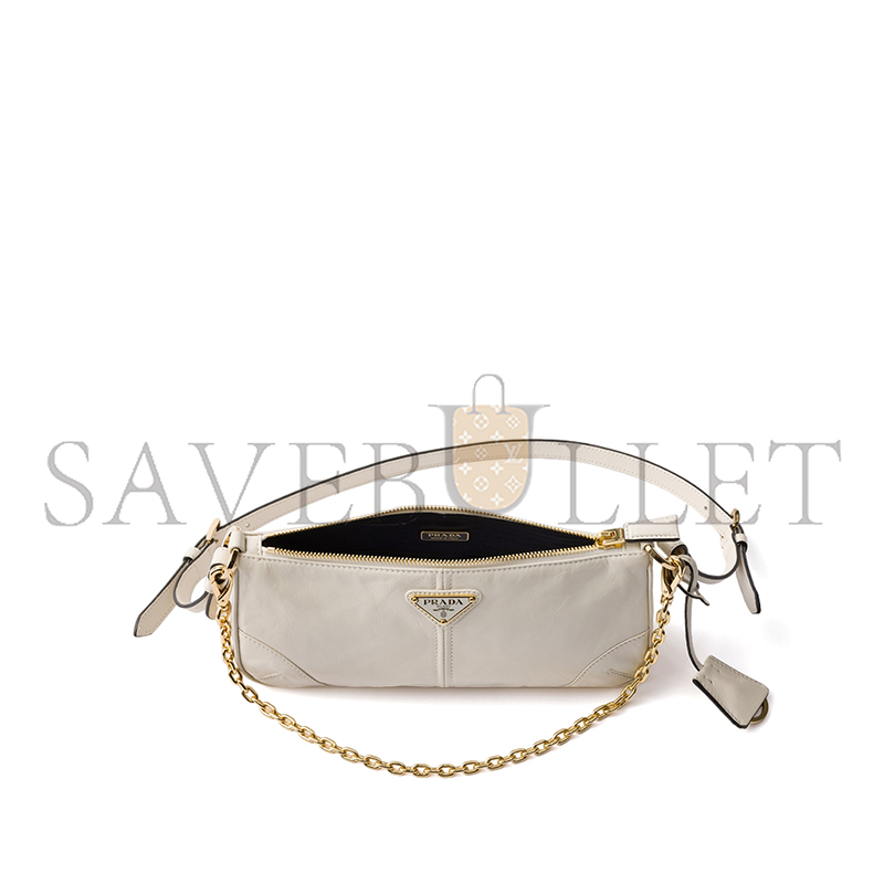 PRADA RE-EDITION 2002 MEDIUM LEATHER SHOULDER BAG 1BC221 (26*11.5*6cm)